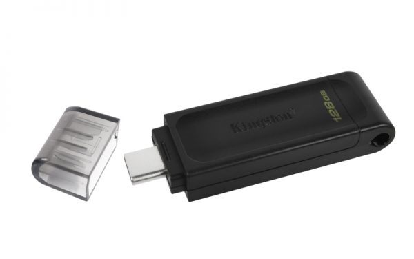 KINGSTON USB Stick Data Traveler DT70/128GB, USB 3.2 Type-C, Black 190 03 KGU70G12 1