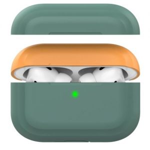 Θήκη Σιλικόνης AhaStyle PT-P2 Apple AirPods Pro DuoTone Σκούρο Πράσινο-Πορτοκαλί