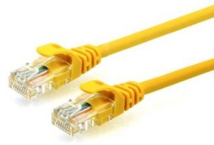 Καλώδιο Δικτύου UTP Cable CAT5e 1m Κίτρινο (Ασυσκεύαστο)