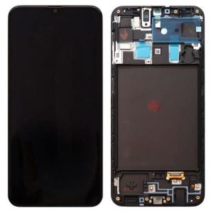 LCD with Touch Screen & Front Cover Samsung A205F Galaxy A20 Black (Original)