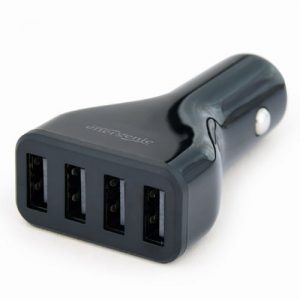 ENERGENIE 4-PORT USB CAR CHARGER 4.8A BLACK