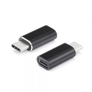 Adapter charger for iPhone Lightning 8-pin  - Typ C black