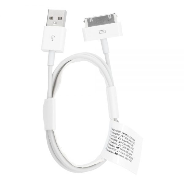 Cabke USB for iPhone 30-pin (iPhone 4) 1A C606 white 1 meter
