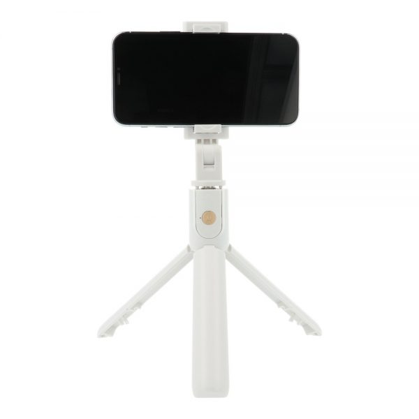 Combo selfie stick with tripod and remote control bluetooth white K07