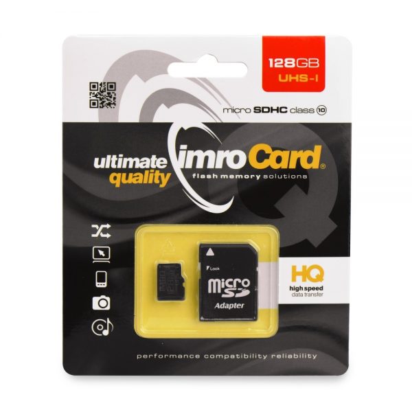 Memory Card Imro microSD 128GB with adapter / Class 10 UHS3