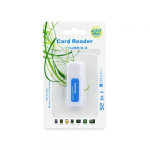 Memory Card Reader USB Titanium Blue SDHC/SD / MMC / RS-MMC / Mini-SD(adapter) / Micro SD(adapter) / TF(adapter) / XD / MS / MS DUO / MS PRO DUO 2.0