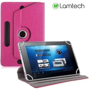 LAMTECH PINK UNIVERSAL 10.1 TABLET CASE WITH 360 ROTATION