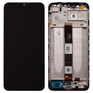 LCD with Touch Screen & Middle Plate Xiaomi Redmi 9A Midnight Black (Original)