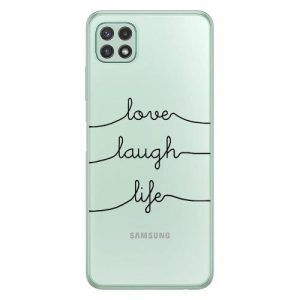 TPU inos Samsung A226B Galaxy A22 5G Art Theme Love-Laugh-Life