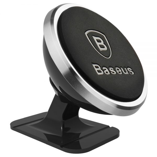 BASEUS car holder 360-degree Rotation Magnetic Mount Holder Silver SUGENT-NT0S