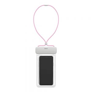 BASEUS uniwersal cover waterproof bag Lets Slip IPX8 white-pink ACFSD-D24
