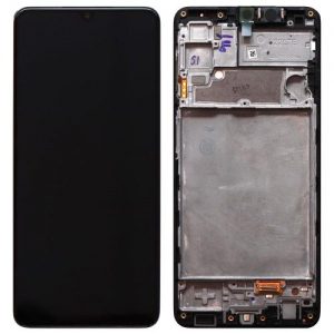LCD with Touch Screen & Front Cover Samsung A225F Galaxy A22 4G Black (Original)