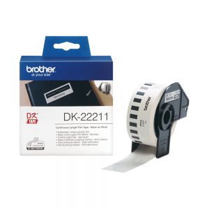 Brother DK-22211 Continuous Film Label Roll – Black on White