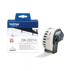 Brother DK-22214 Continuous Paper Label Roll – Black on White