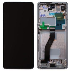 LCD with Touch Screen & Front Cover Samsung G998B Galaxy S21 Ultra 5G Phantom Silver (Original)