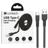 LAMTECH TYPE-C FLAT CHARGING CABLE 1M BLACK