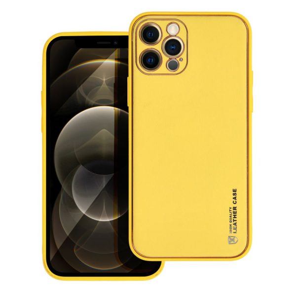 LEATHER Case for IPHONE 12 PRO yellow