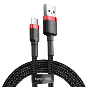 BASEUS cable USB Cafule to Type C 3A CATKLF-B91 1m  1 metr Red-Black