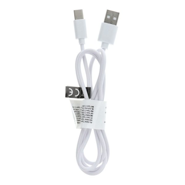 Cable USB - Type C 2.0 C366 white 1 meter (connector long : 8mm)