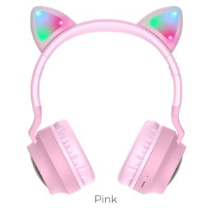 HOCO W27 Cat ear wireless headphones pink