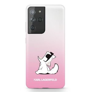 Original faceplate case KARL LAGERFELD KLHCS21LCFNRCPI for Samsung S21 Ultra (Choupette Fun / pink)