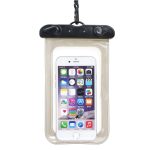 Waterproof bag for mobile phone with plastic closing - black