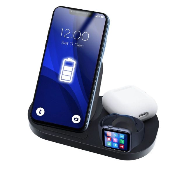 Wireless charger Qi 3in1 15W GY-Z6S black