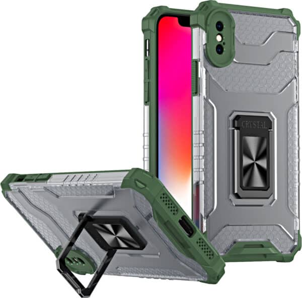 Crystal Ring Case Kickstand Tough Rugged Cover for iPhone XS Max - green (9145576226025) Crystal Ring Case Kickstand Tough Rugged Cover for iPhone XS Max green 1