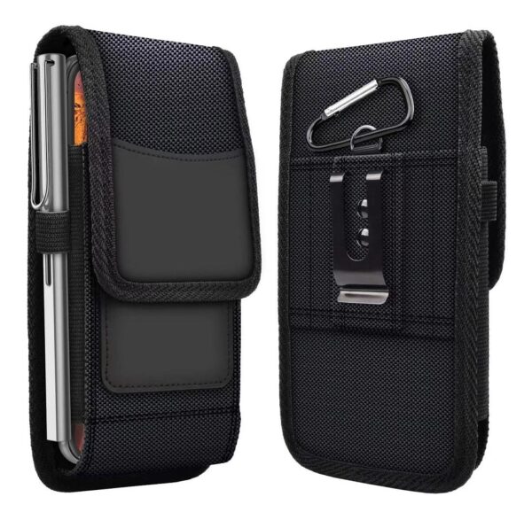 Vertical Belt Holster OXFORD - Model 3 - for IPHONE 11 / 11 PRO / 12 / 12 PRO / 13 / 13 PRO / SAMSUNG A10 / A41 / A50 / A51 / HUAWEI P30 LITE / P40 / P8 / P9 LITE