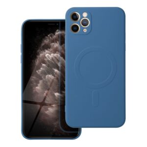 Silicone Mag Cover case compatible with MagSafe for IPHONE 11 PRO MAX blue