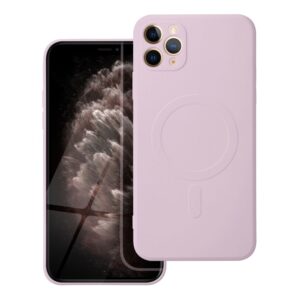 Silicone Mag Cover case compatible with MagSafe for IPHONE 11 PRO MAX pink