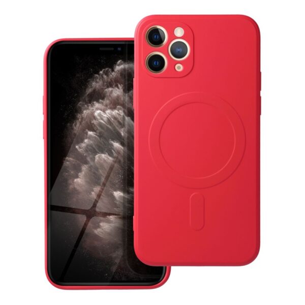 Silicone Mag Cover case compatible with MagSafe for IPHONE 11 PRO red