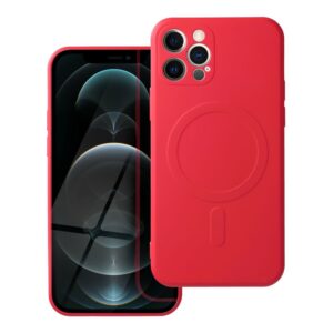 Silicone Mag Cover case compatible with MagSafe for IPHONE 12 PRO red