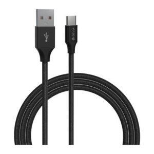 USB 2.0 Cable Devia Data EC303 Braided USB A to USB C 1m Gracious Series Black