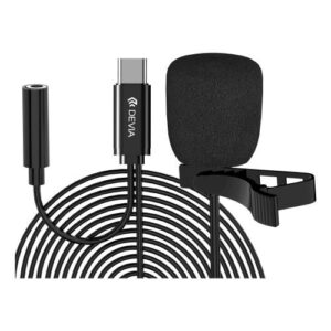 Wired Microphone Devia EM604 USB C 1.5m Smart Series Black