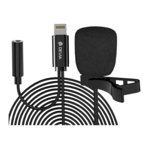 Wired Microphone Devia EM605 Lightning 1.5m Smart Series Black