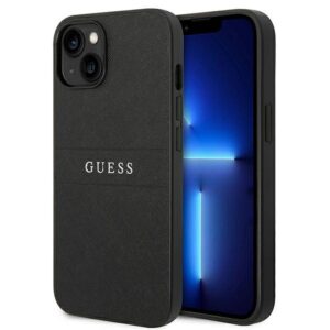 Original faceplate case GUESS GUHCP14MPSASBBK for iPhone 14 PLUS (Saffiano With Metal Logo / black)