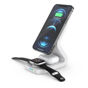 Wireless charger Qi 3in1 15W B16 working with MagSafe white