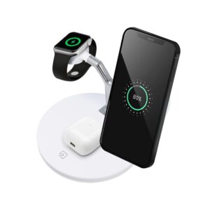Wireless charger Qi 3w1 25W X970 support MagSafe white