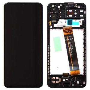 LCD with Touch Screen & Front Cover Samsung A137F Galaxy A13 4G Black (Original)