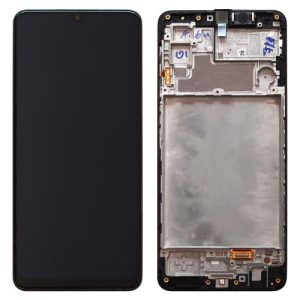 LCD with Touch Screen & Front Cover Samsung M225F Galaxy M22 Black (Original)