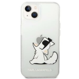 Original faceplate case KARL LAGERFELD KLHCP14MCFNRC for iPhone 14 PLUS (Choupette Eat / transparent)