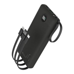 Power Bank Devia EP113 PD 22.5W 10000mAh with 4 Built-in Cables Extreme Speed Series Black