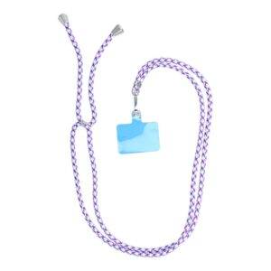 SWING pendant for the phone with adjustable length / cord length 165cm (max 82.5cm in the loop) / on the shoulder or neck - white - purple