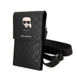 Universal bag for mobile Karl Lagerfeld KLWBSAMIPK (Monogram Ikonik Path / black)