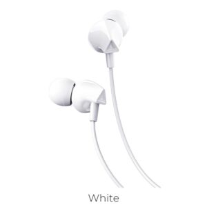 HOCO earphones M60 Perfect sound universal earphones with mic white