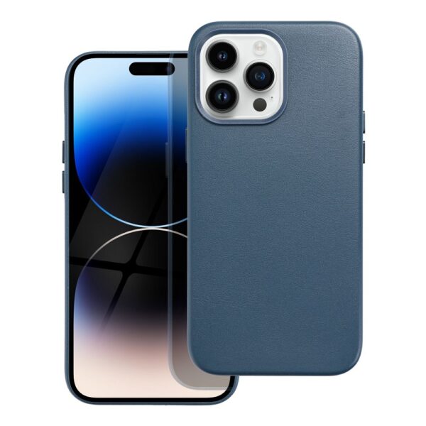 Leather Mag Cover for IPHONE 14 PRO MAX indigo blue