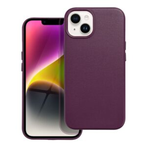 Leather Mag Cover for IPHONE 14 dark violet
