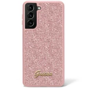Original faceplate case GUESS GUHCS23LHGGSHP for SAMSUNG S23 Ultra (Fixed Glitter / pink)
