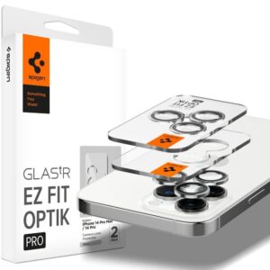 SPIGEN OPTIK.TR ”EZ FIT” camera protector 2-pack for IPHONE 14 PRO / 14 PRO MAX silver